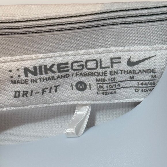 Nike Golf Womens Sleeveless Polo Shirt White Striped Dri-Fit Lightweight Size M - Picture 4 of 4